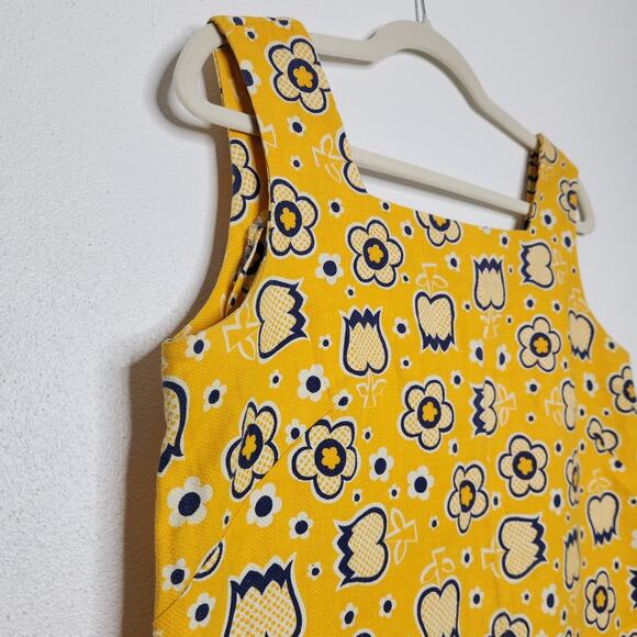 Vintage 60s 70s Handmade Tulip Flower Tunic Boxy Dress Fairy Hippie Groovy - Picture 4 of 7